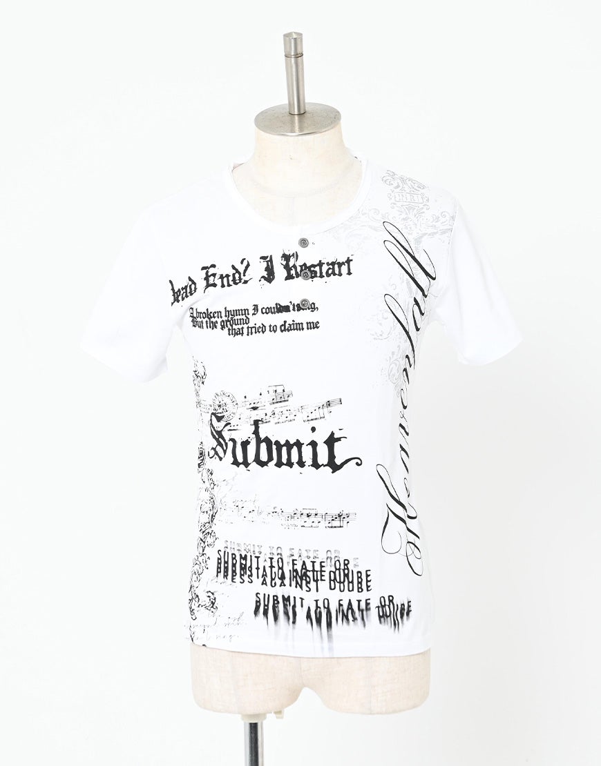 FUGA【フーガ】グラフィックヘンリーネック半袖Tシャツ/全2色