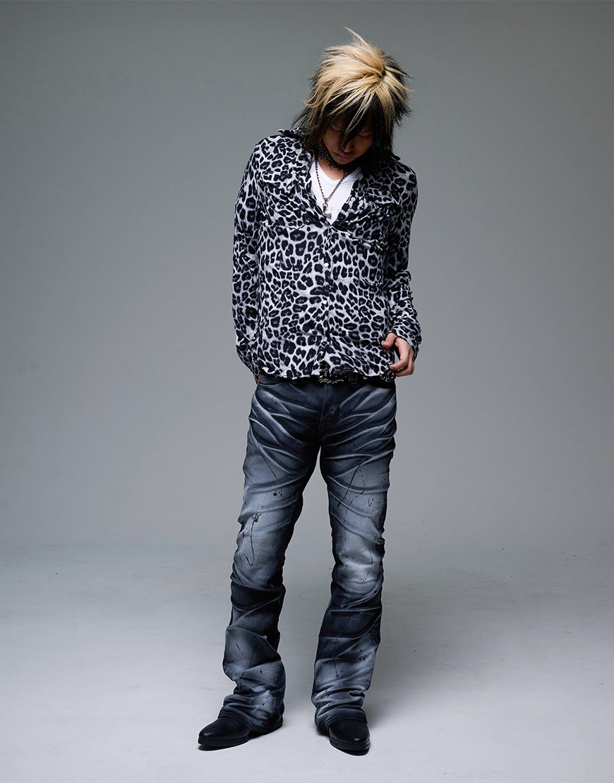 FUGA leopard shirts satin archive お兄系 平成 FUGA【フーガ】レオパードシャツ/全2色