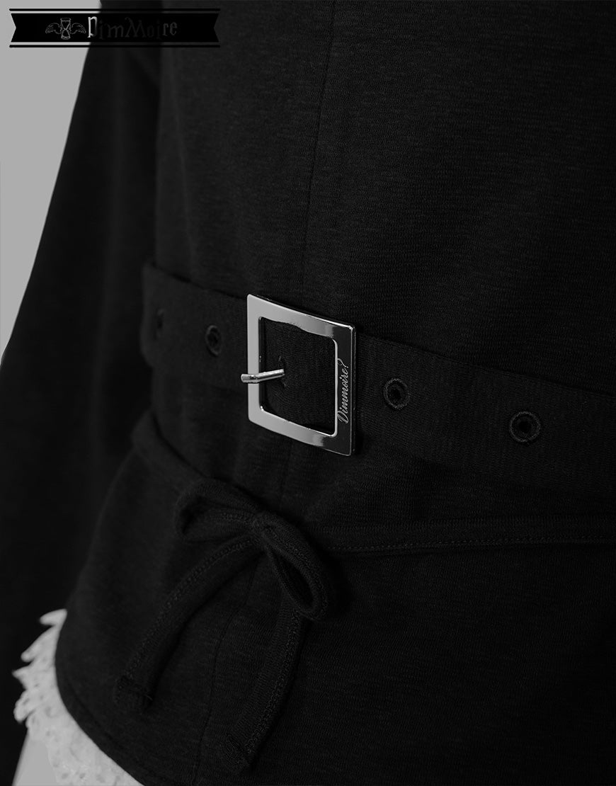 DimMoire お嬢様のおでかけトップス Black DimMoire【ディムモアール】レイヤード風ニットソー/Black