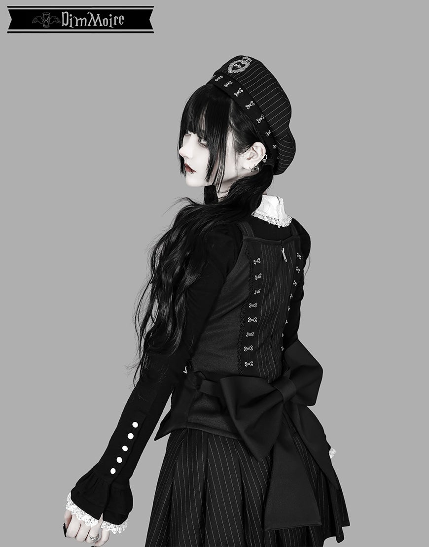 DimMoire【ディムモアール】レイヤード風ニットソー/Black