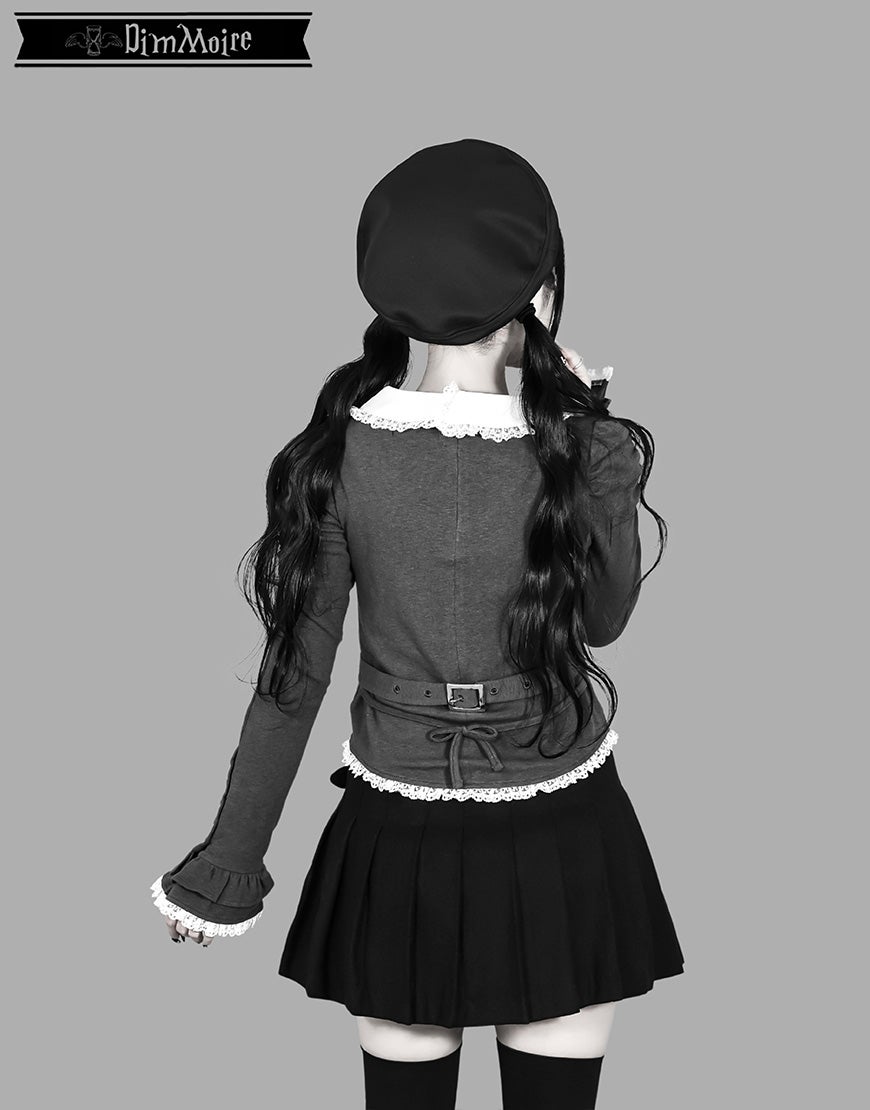 DimMoire【ディムモアール】レイヤード風ニットソー/Gray