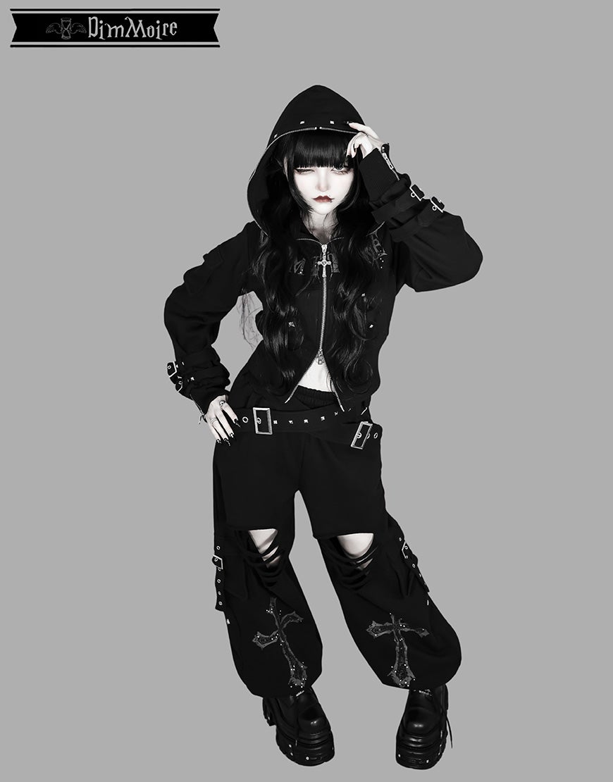 DimMoire パーカー DimMoire【ディムモアール】BAD BADDIEパーカー/Black