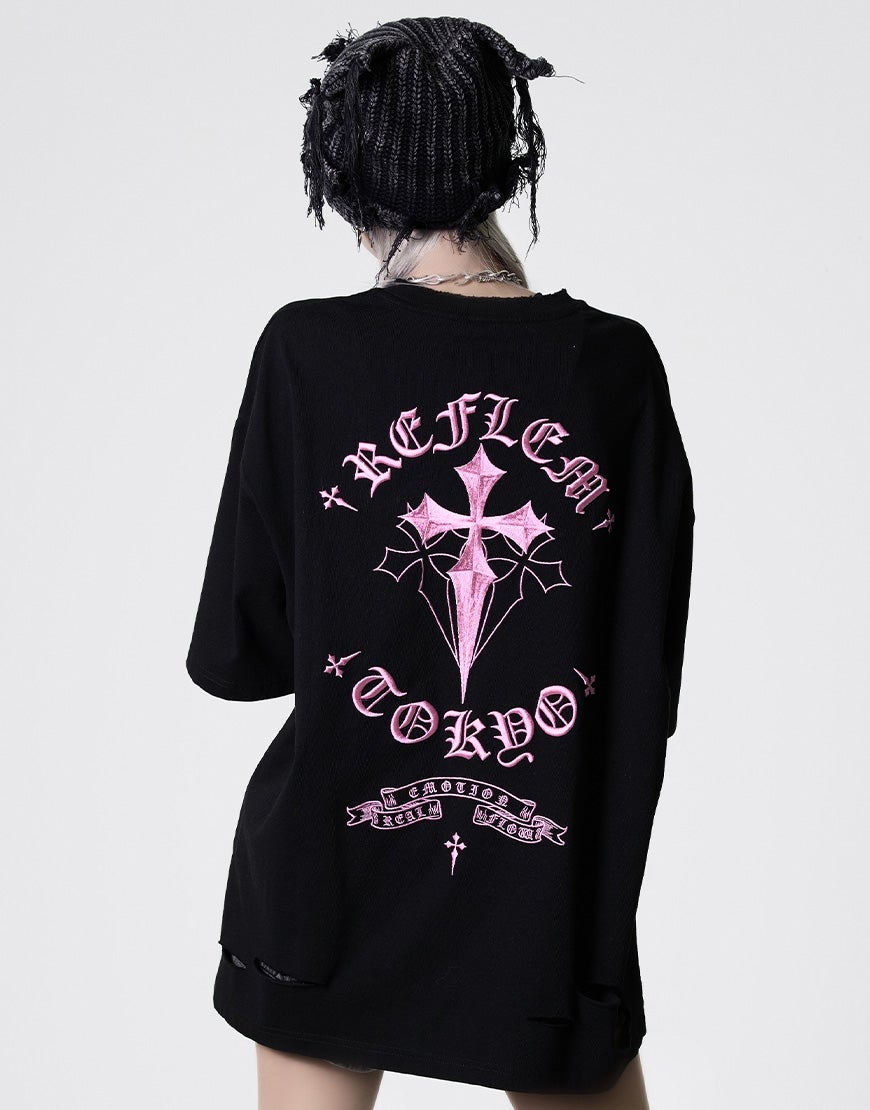 Dim Moire キャミオフショルT【black】 DimMoire【ディムモアール】キャミオフショルT/Black