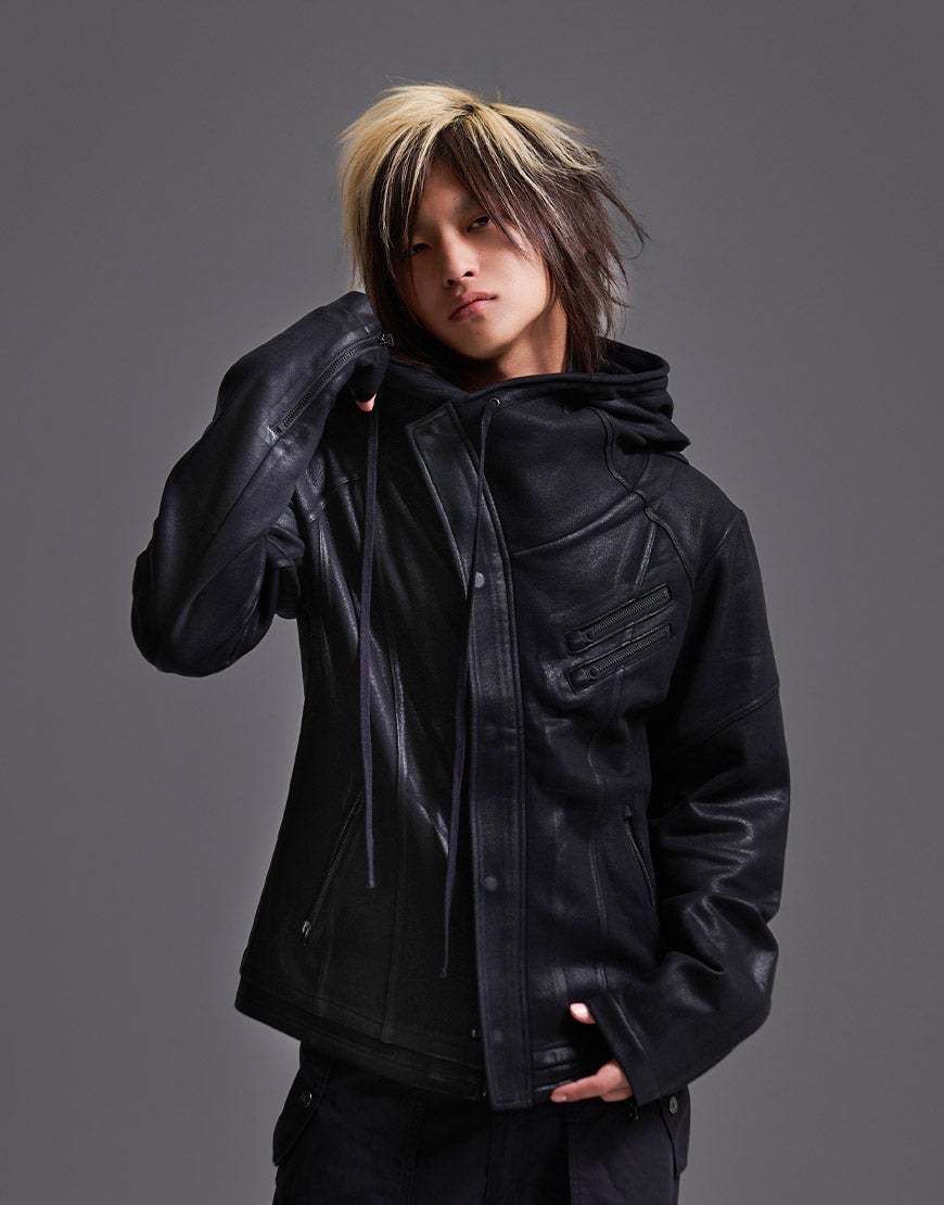 レザーパーカー　archive ボアデザイン　ジップアップパーカー　ダークコア 8buNQ89ynxCa.jpg?width=768