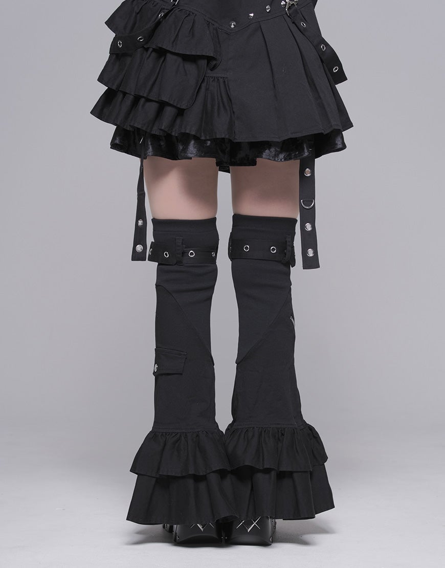 REFLEM[レフレム]レッグカバー付コーディングスカートパンツ REFLEM【レフレム】ミリタリーフレアレッグカバー/全2色