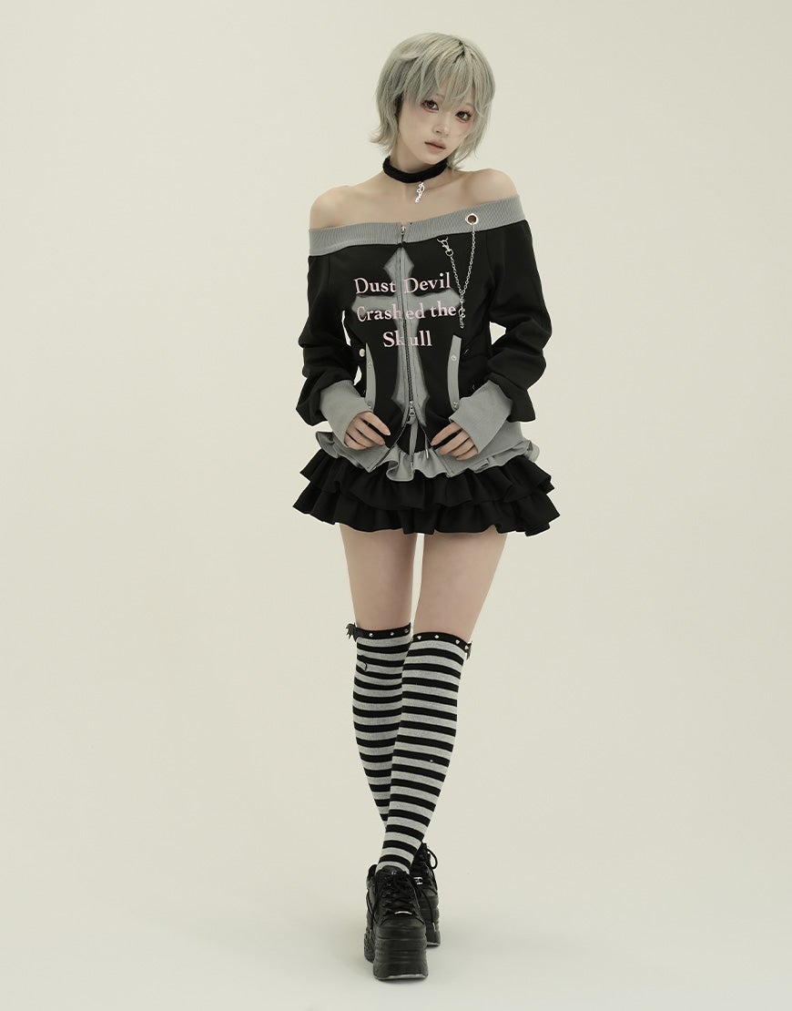 DustDevil【ダストデビル】Wing Stud Knee Socks/全2色