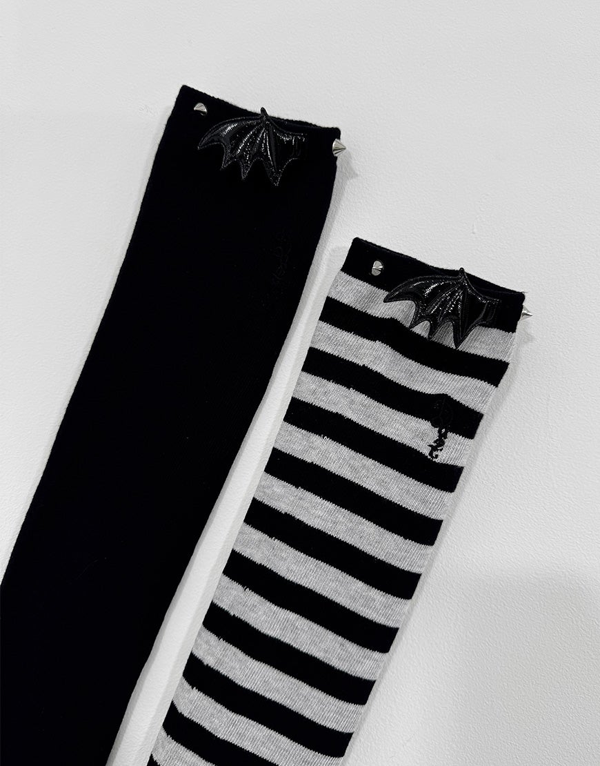 DustDevil【ダストデビル】Wing Stud Knee Socks/全2色