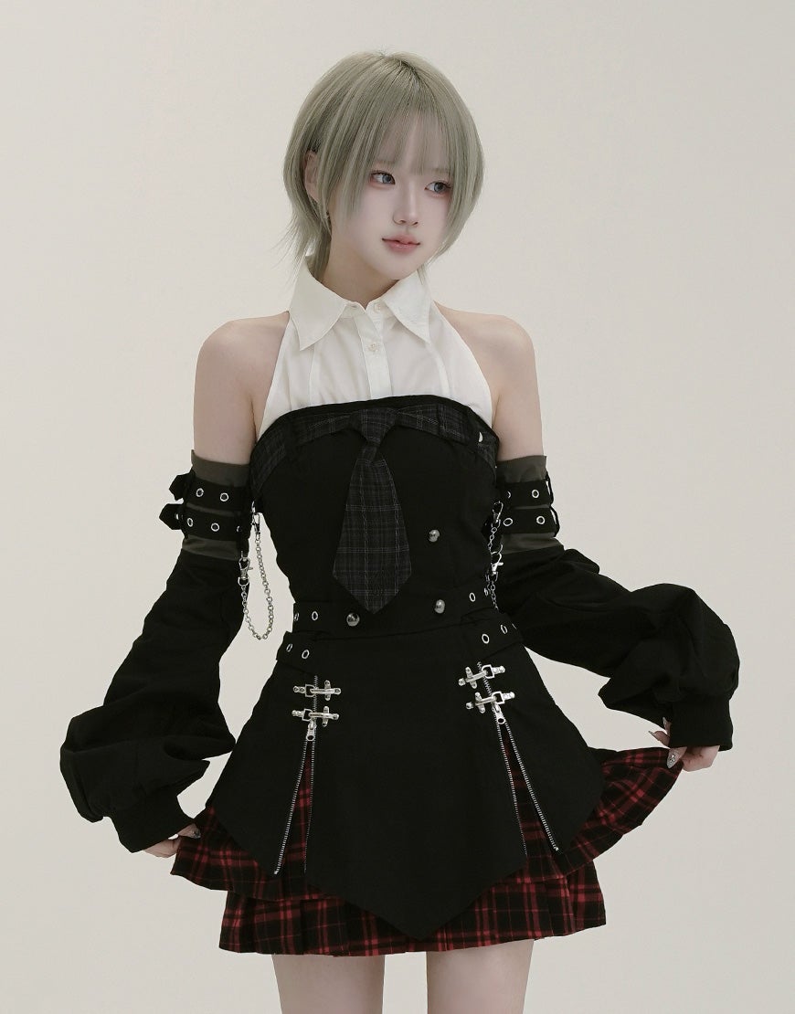 DustDevil【ダストデビル】chain corset onepiece/全2色