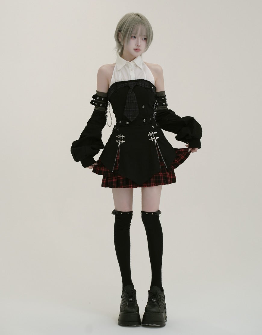 DustDevil【ダストデビル】chain corset onepiece/全2色