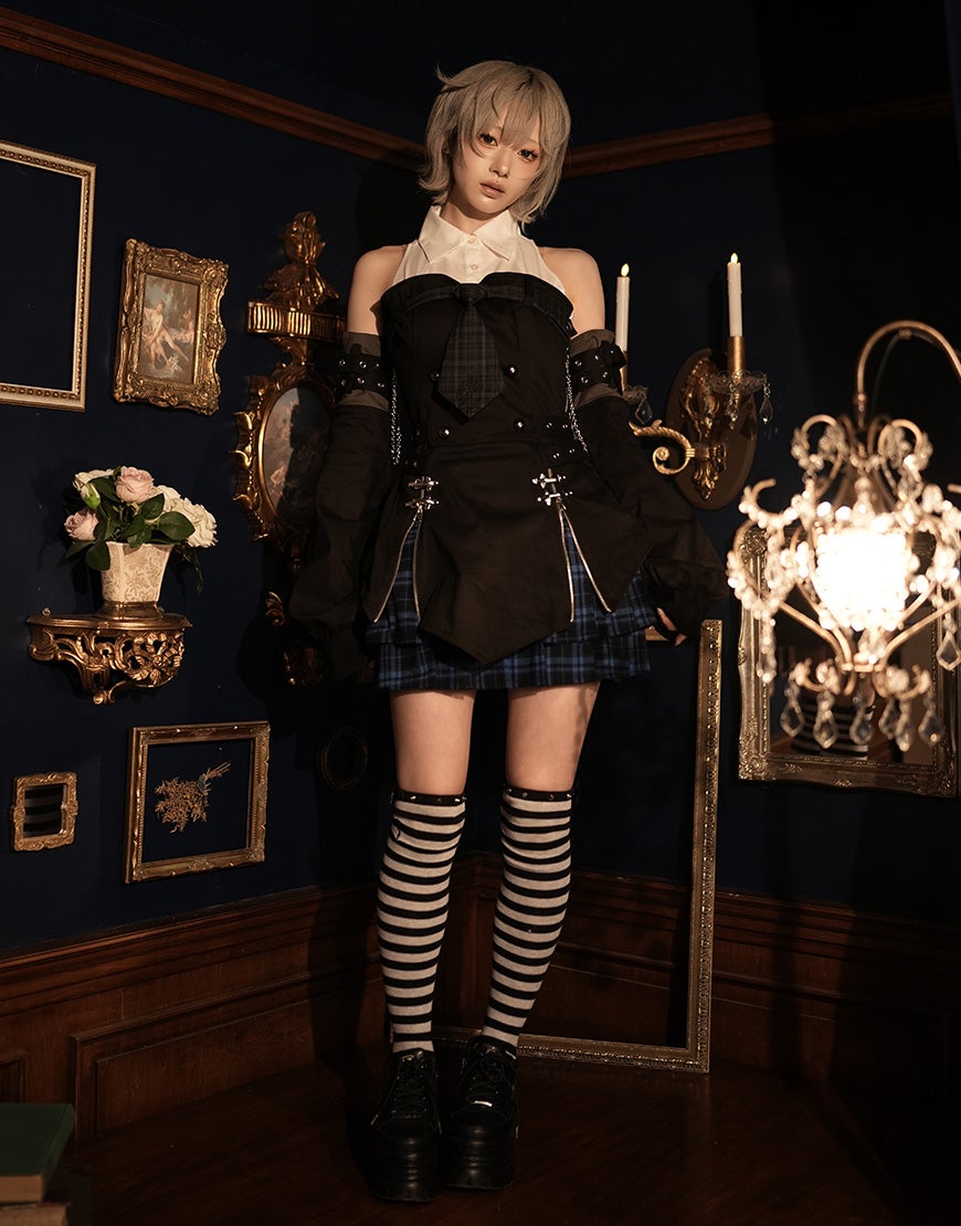 DustDevil【ダストデビル】chain corset onepiece/全2色
