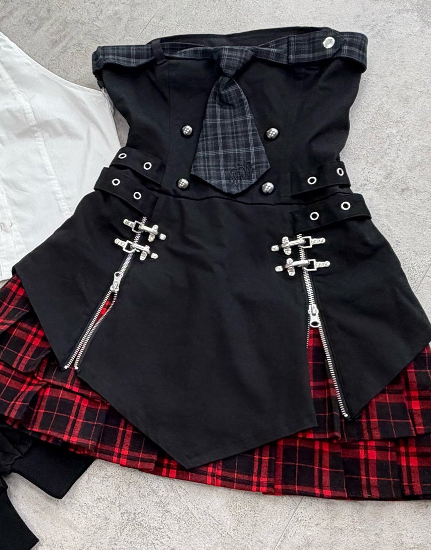 DustDevil【ダストデビル】chain corset onepiece/全2色