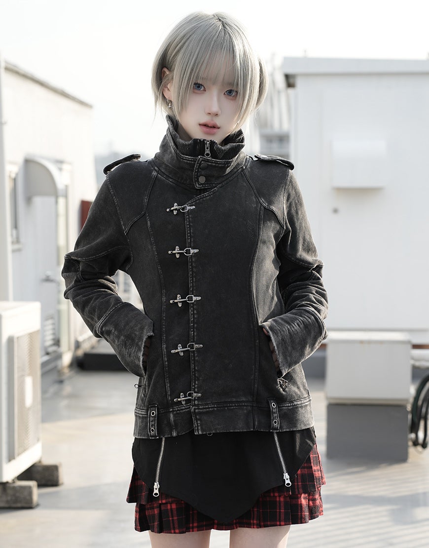 Gamchu【ガムチュ】加工BORNダブルライダース　Black×White Gamchu【ガムチュ】加工BORNダブルライダース/全2色