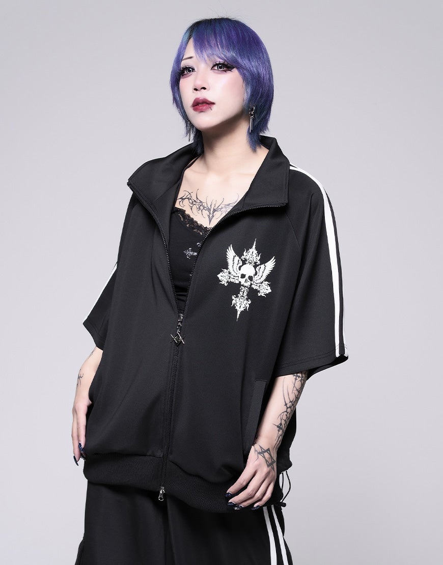 REFLEM【レフレム】シャーリング半袖トラックジャケット/全2色