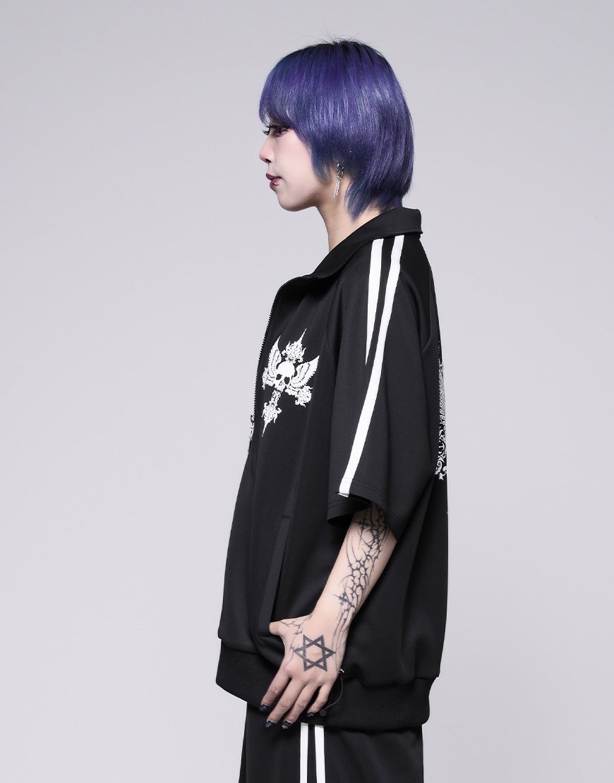 REFLEM【レフレム】シャーリング半袖トラックジャケット/全2色