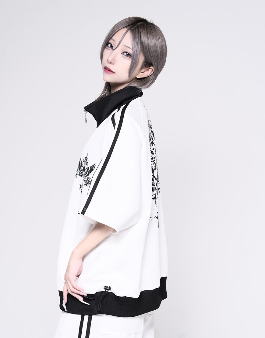 REFLEM【レフレム】シャーリング半袖トラックジャケット/全2色