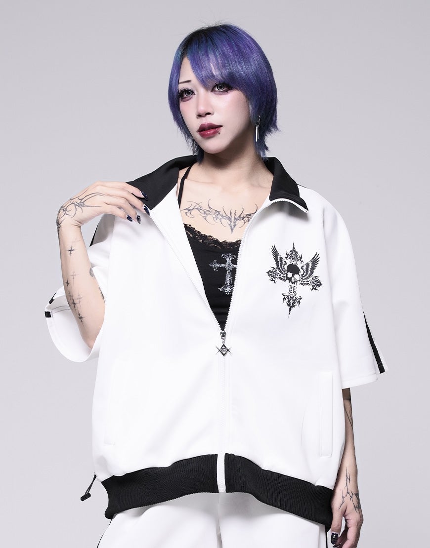 REFLEM【レフレム】シャーリング半袖トラックジャケット/全2色
