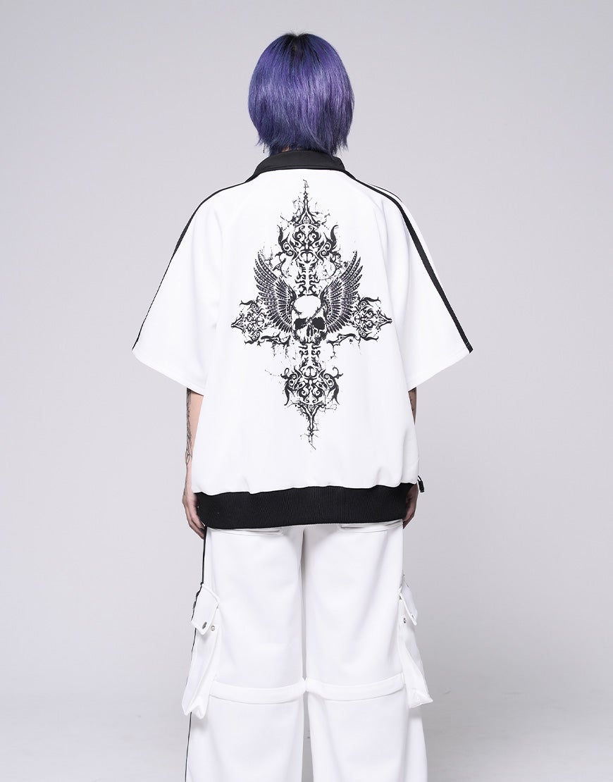 REFLEM【レフレム】シャーリング半袖トラックジャケット/全2色