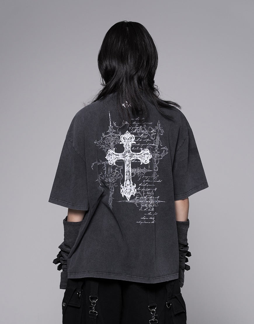 REFLEM【レフレム】ジップデザイン加工半袖Tシャツ/全2色