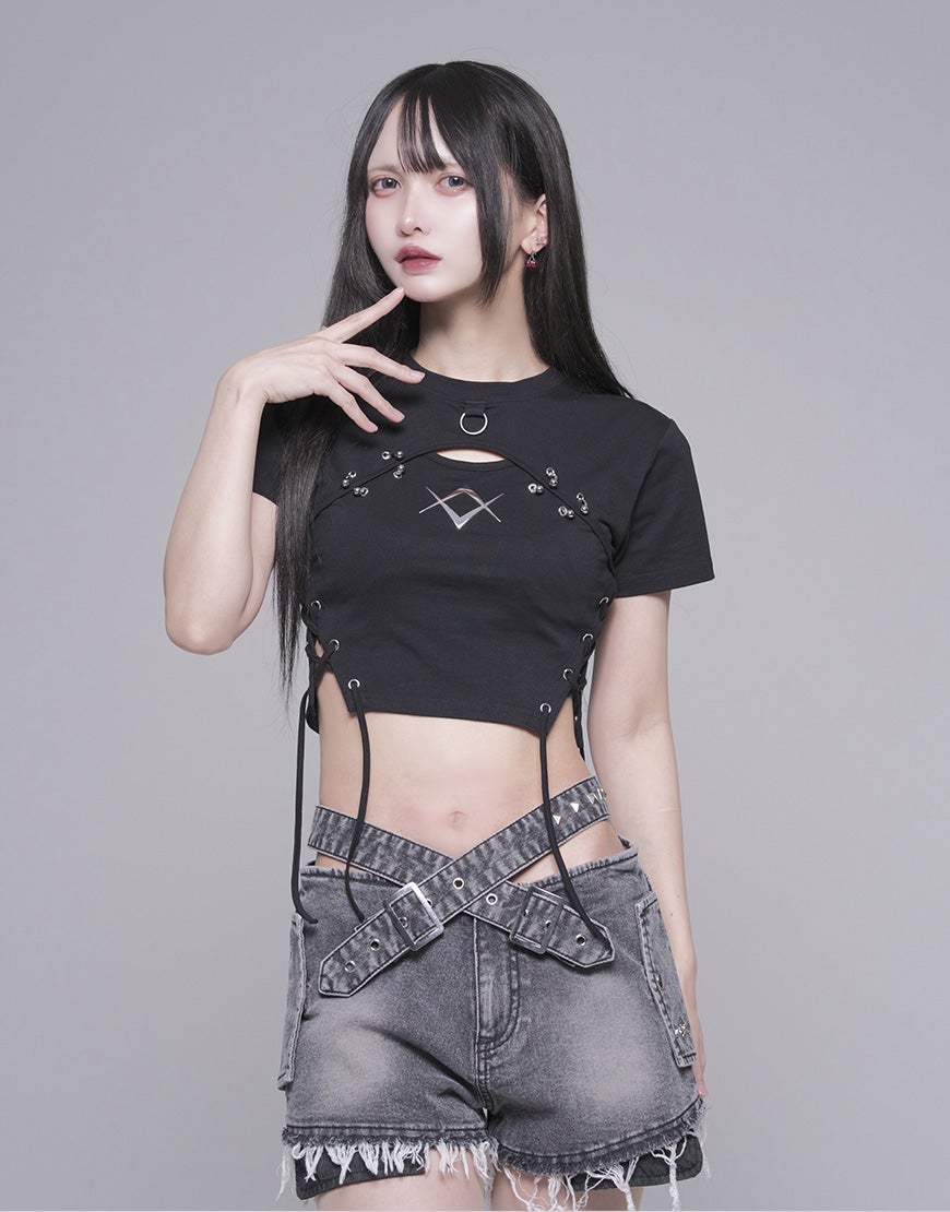 DimMoire【ディムモアール】救済の十字ガーゼトップス/Black DimMoire【ディムモアール】救済の十字ガーゼトップス/Black