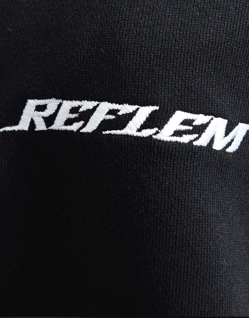 REFLEM【レフレム】ラインストーンクロス総柄半袖ジップアップパーカー