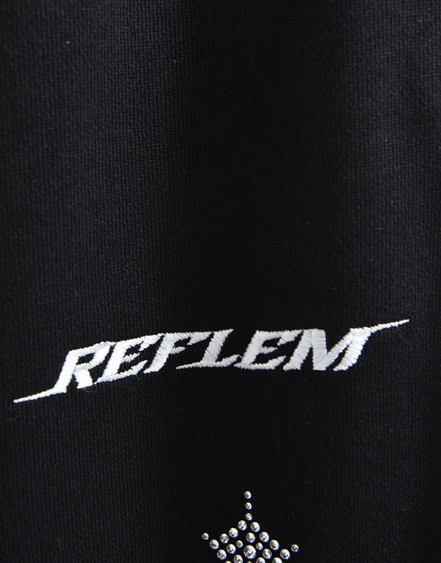 REFLEM【レフレム】ラインストーンクロススウェットハーフパンツ/全2色