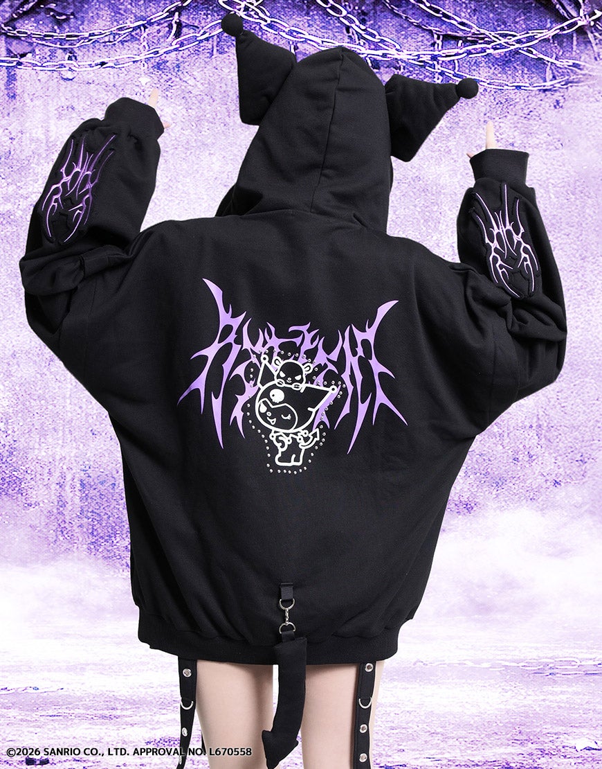 REFLEM レフレム　サンリオ　クロミ　コラボ　Tシャツ　ブラック REFLEM（レフレム）の「REFLEM × クロミ アームカバーセットビックT