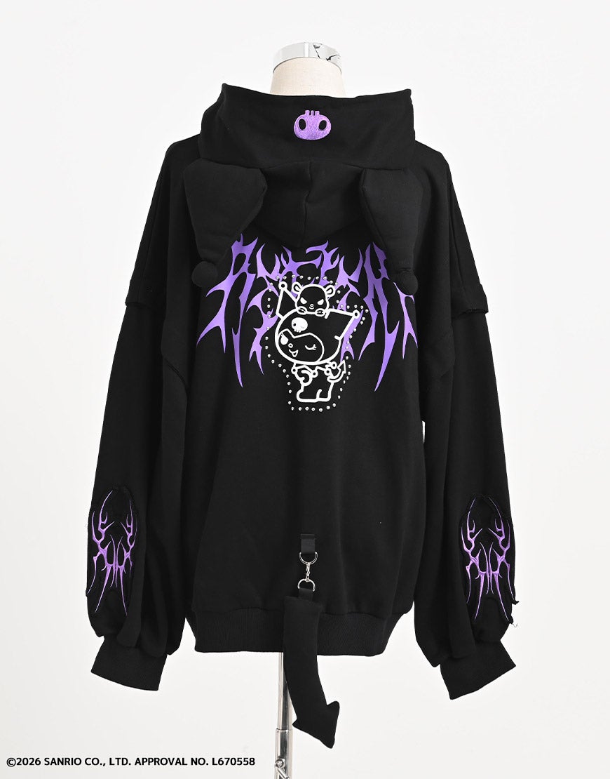 REFLEM レフレム　サンリオ　クロミ　コラボ　Tシャツ　ブラック REFLEM（レフレム）の「REFLEM × クロミ アームカバーセットビックT