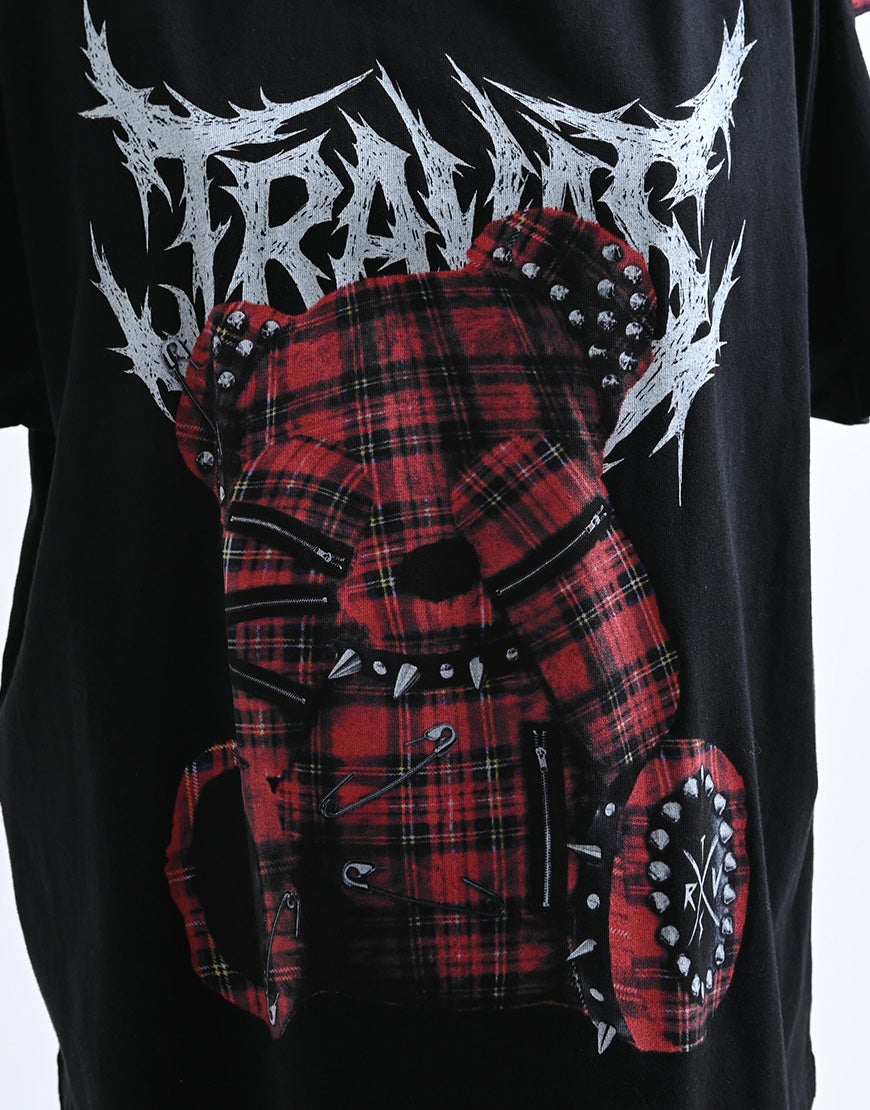 TRAVAS TOKYO【トラバストーキョー】肩開きZIPデザイン半袖Tシャツ/全2色