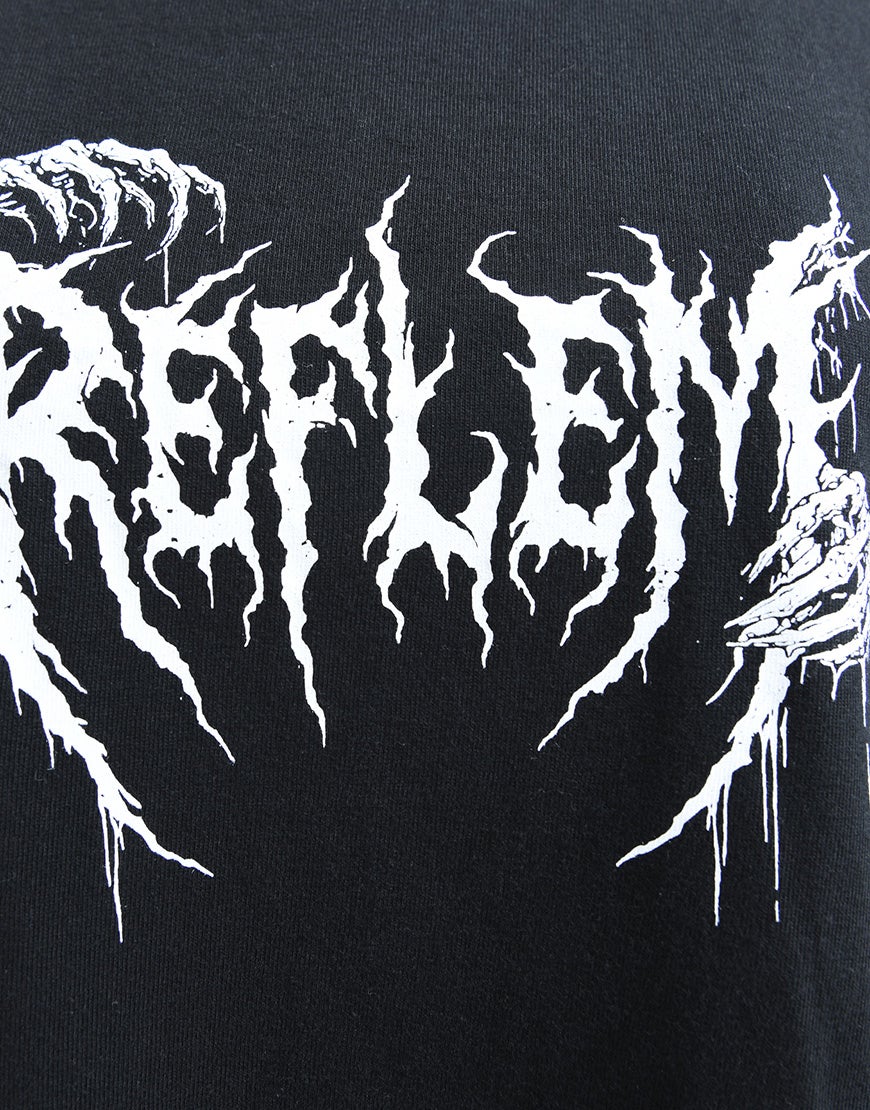 REFLEM【レフレム】ホログラムスカルプリント半袖Tシャツ/全2色