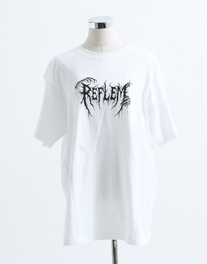 REFLEM【レフレム】ホログラムスカルプリント半袖Tシャツ/全2色