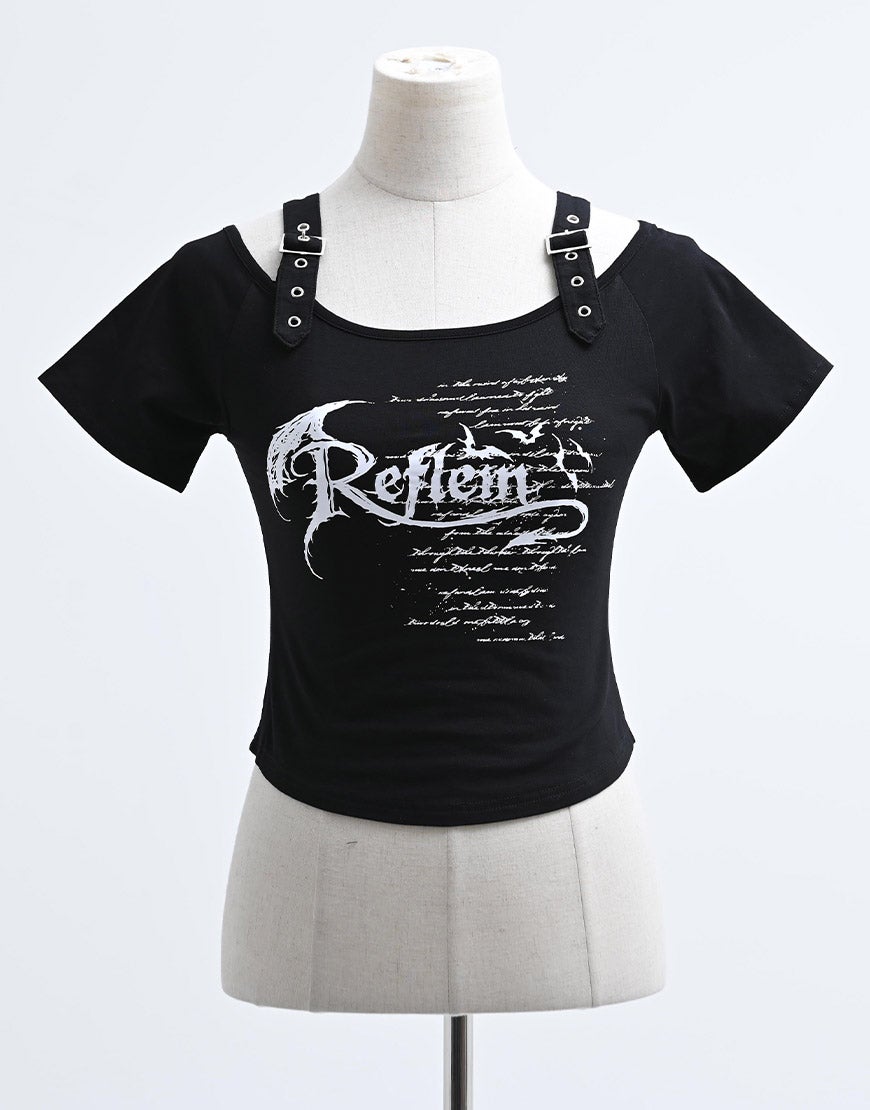 REFLEM【レフレム】オフショルクロップド半袖Tシャツ/全3色
