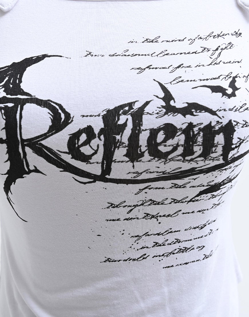 REFLEM【レフレム】オフショルクロップド半袖Tシャツ/全3色