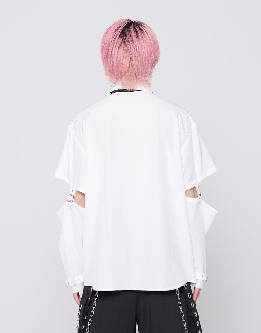 TRAVAS TOKYO【トラバストーキョー】2WAYパンクネクタイシャツ/全2色