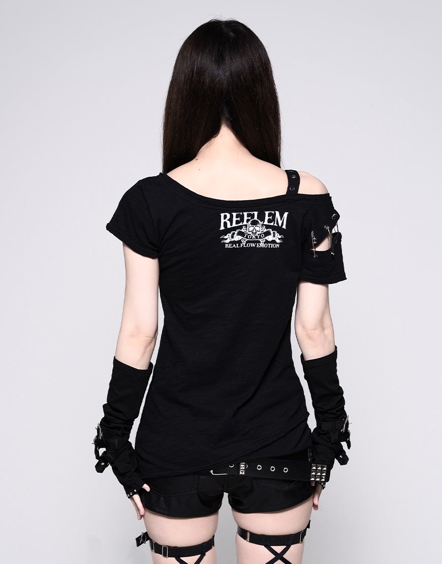 REFLEM【レフレム】パンクレイヤードアシメトップス/全2色