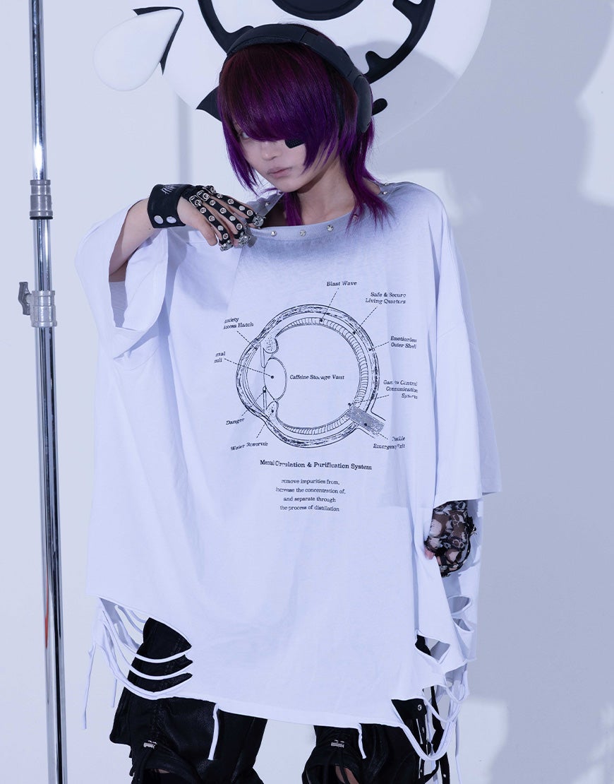 Gamchu【ガムチュ】ボクの大規模シェルター開発企画図 眼球BIGTee/全2色
