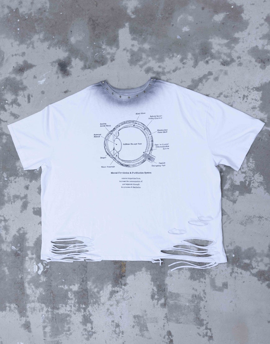 Gamchu【ガムチュ】ボクの大規模シェルター開発企画図 眼球BIGTee/全2色