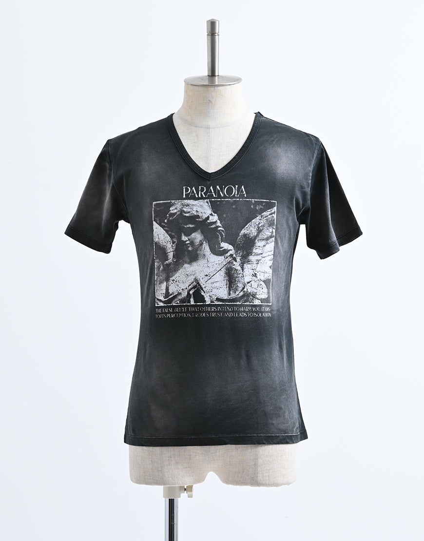 FUGA【フーガ】エンジェルプリントVネックTシャツ/全2色