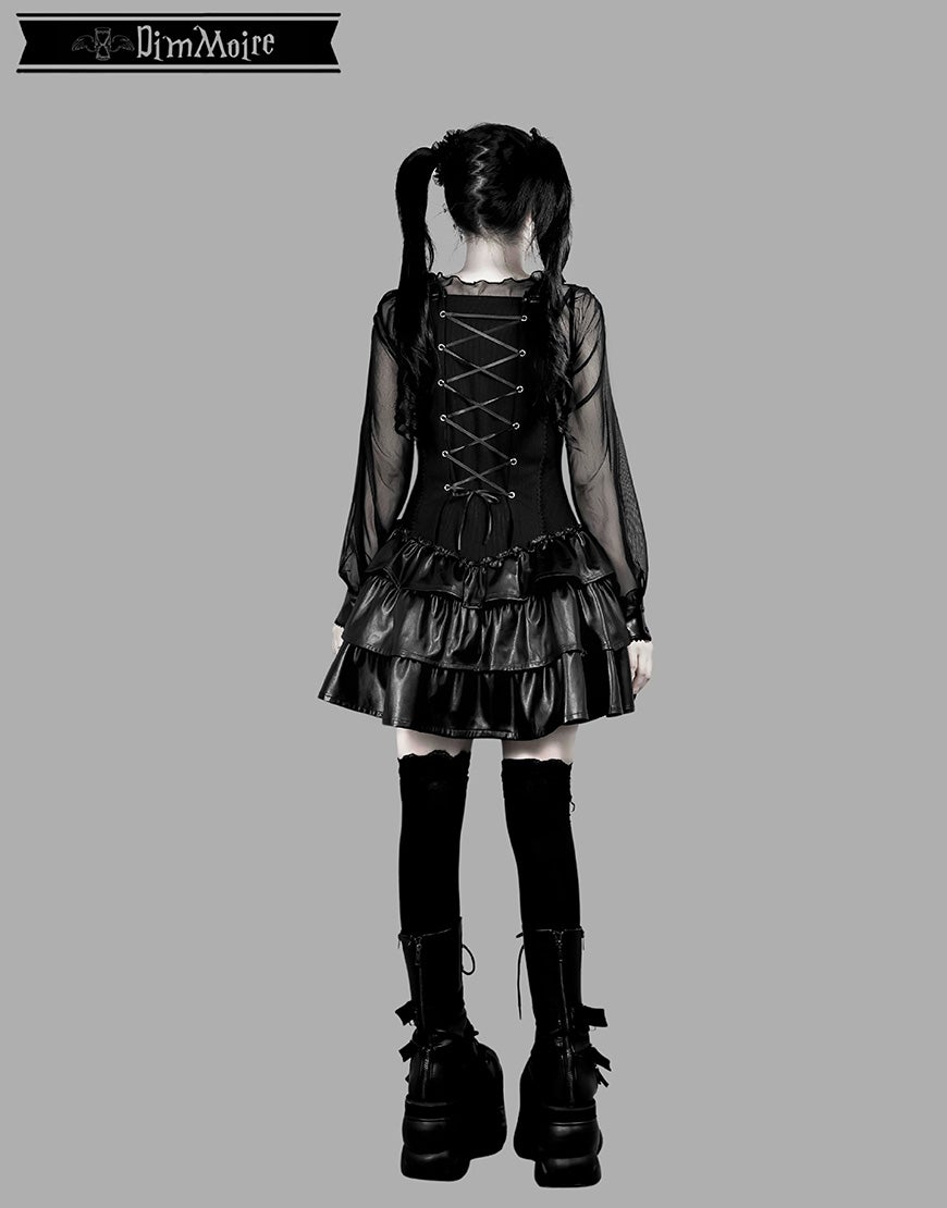 DimMoire【ディムモアール】Baby Skull Layered Dress/Black
