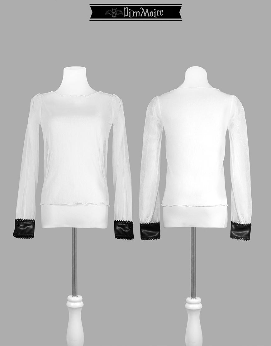 DimMoire【ディムモアール】Baby Skull Layered Dress/Black×White