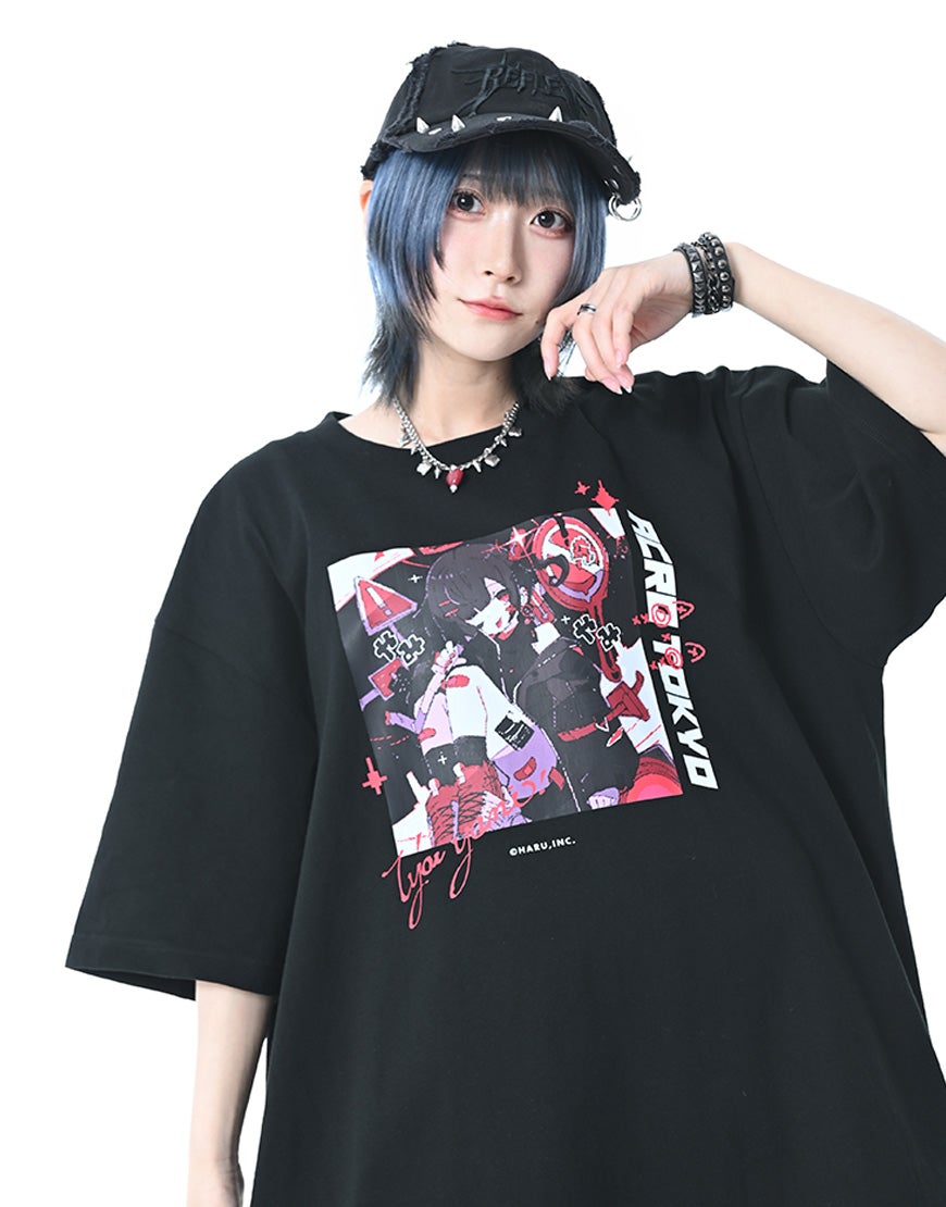 DimMoire 半袖Tシャツ ブラック DimMoire【ディムモアール】GLITTERロゴミニT/Black