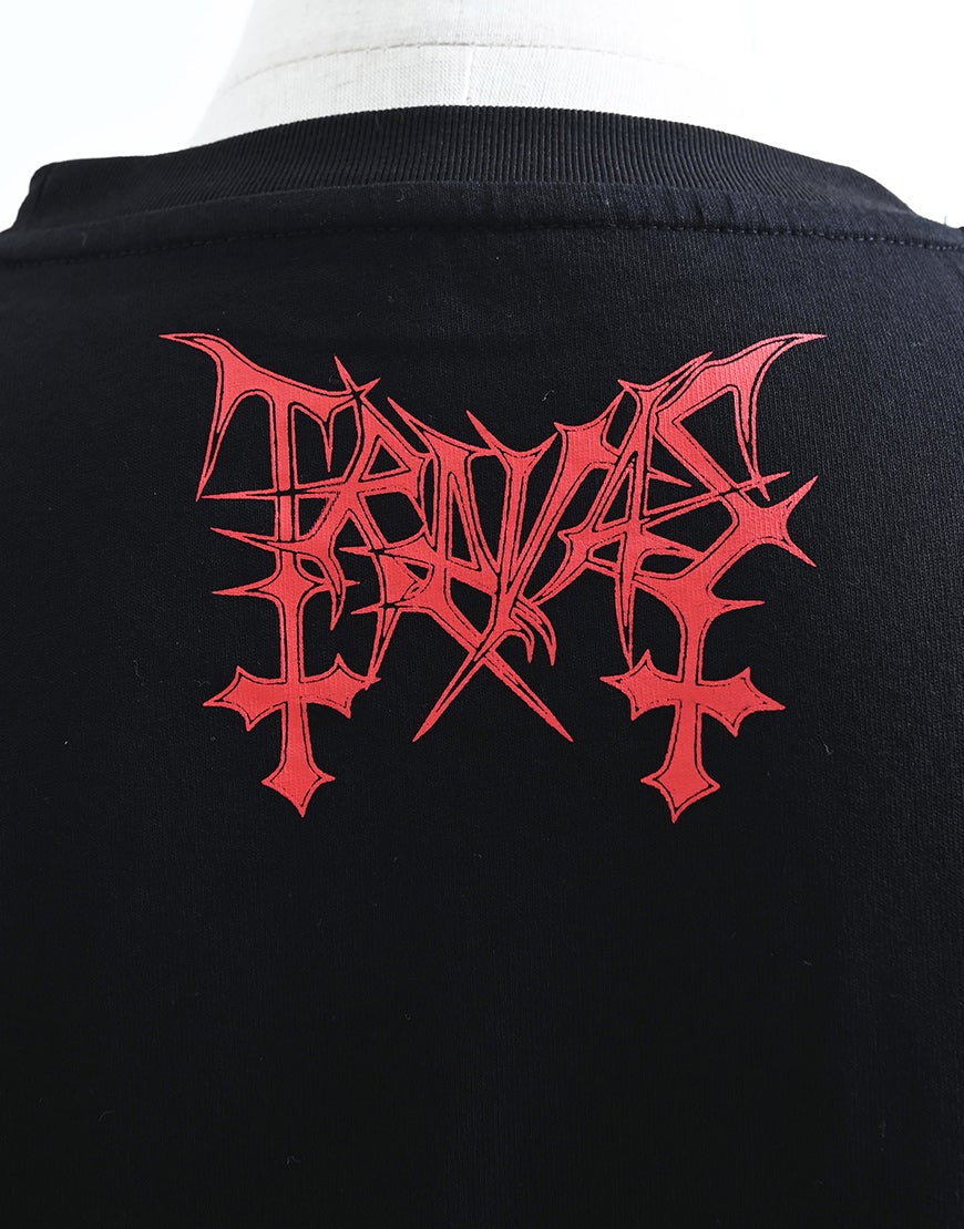 TRAVAS TOKYO【トラバストーキョー】ピアス付くまプリントTシャツ/全3色