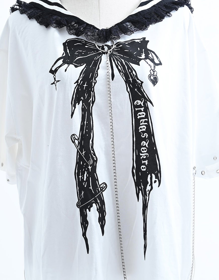 東ドイツ装備セット（バラ売りしません） TRAVAS TOKYO【トラバストーキョー】レース使いセーラーカラーTシャツ全2色