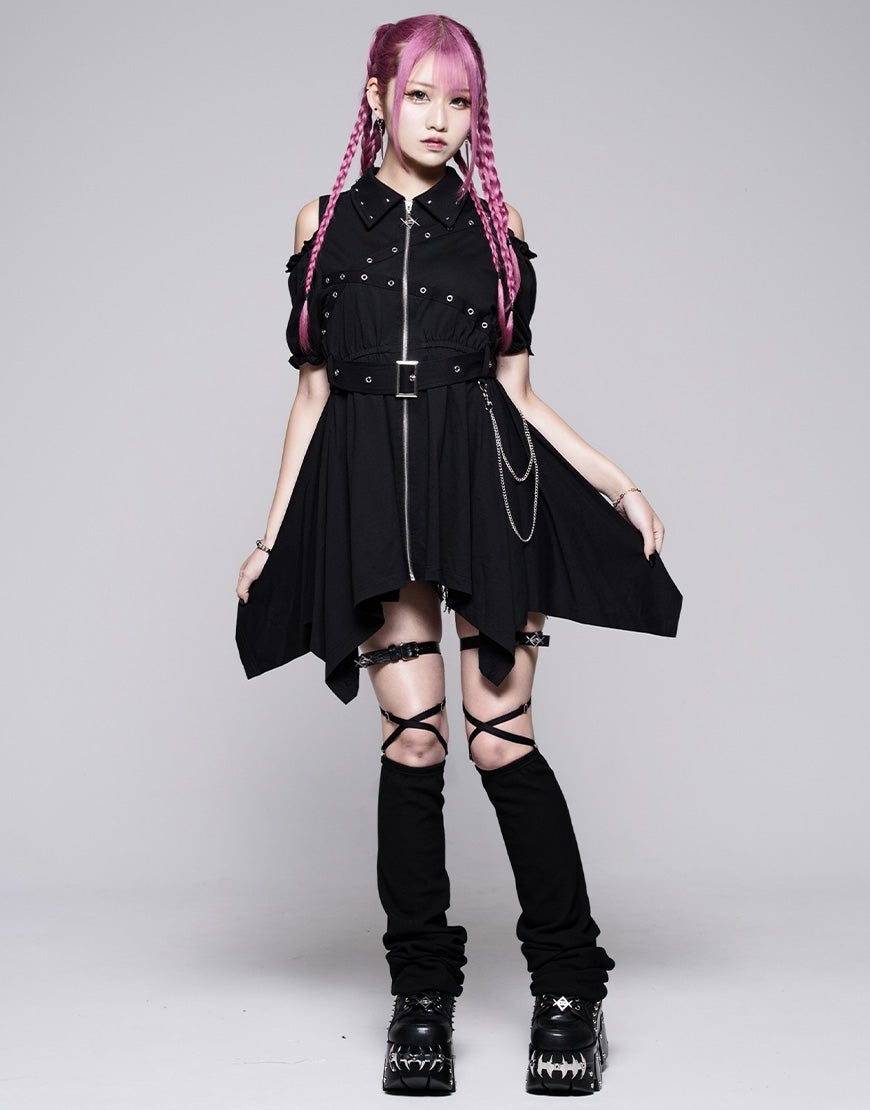 REFLEM クロスベルトZIPワンピース REFLEM【レフレム】ミリタリージップワンピース/全2色
