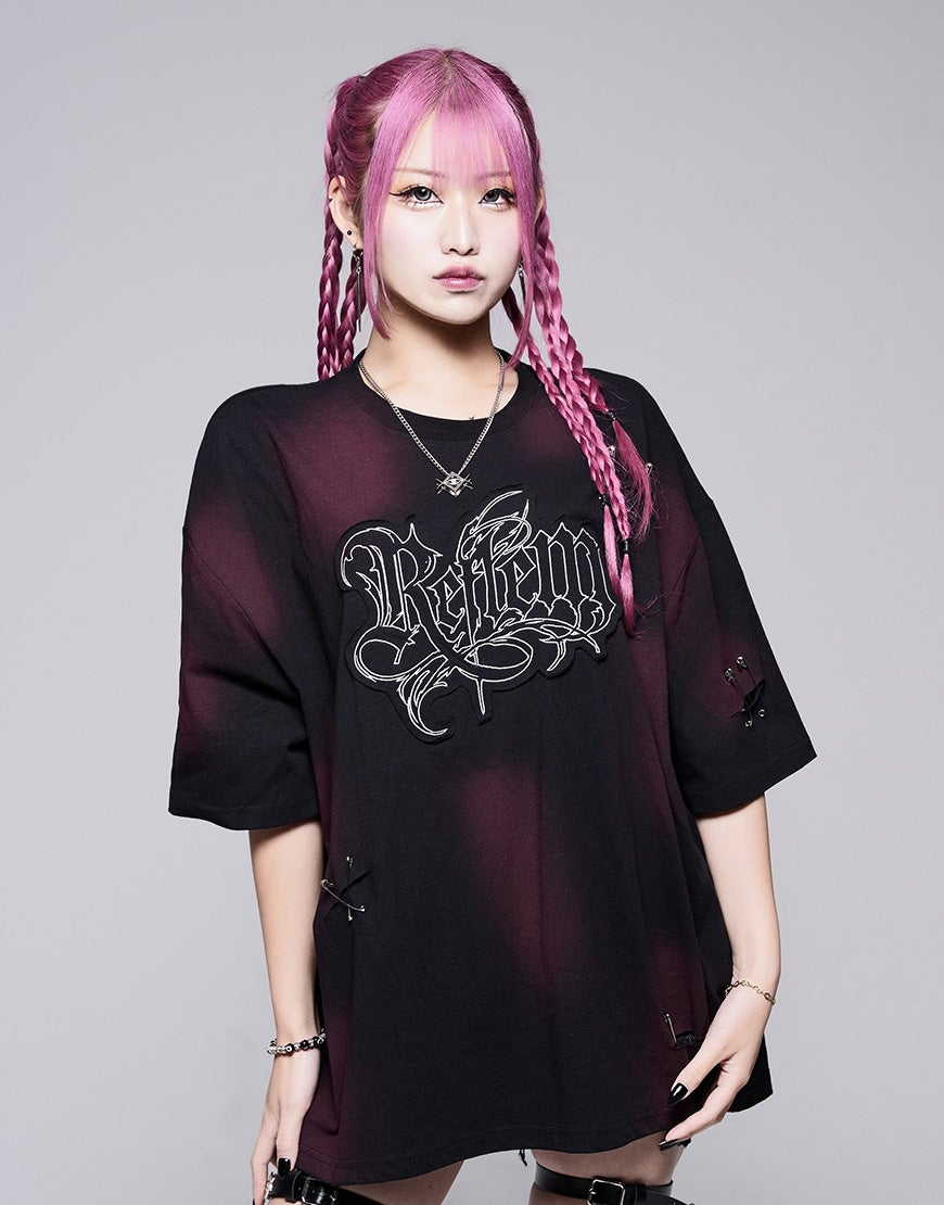 REFLEM【レフレム】顔料加工ダメージTシャツ/全3色