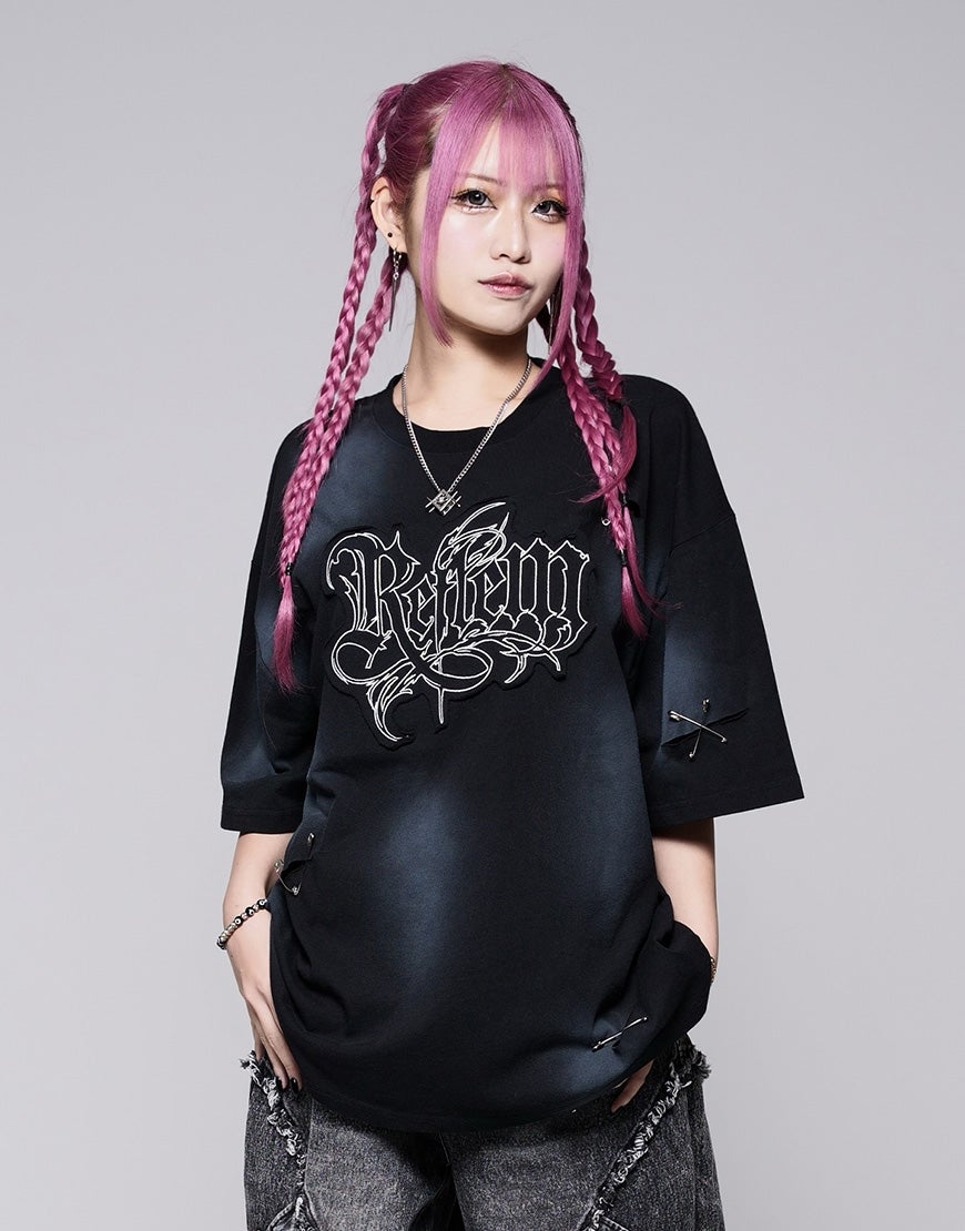 REFLEM【レフレム】顔料加工ダメージTシャツ/全3色