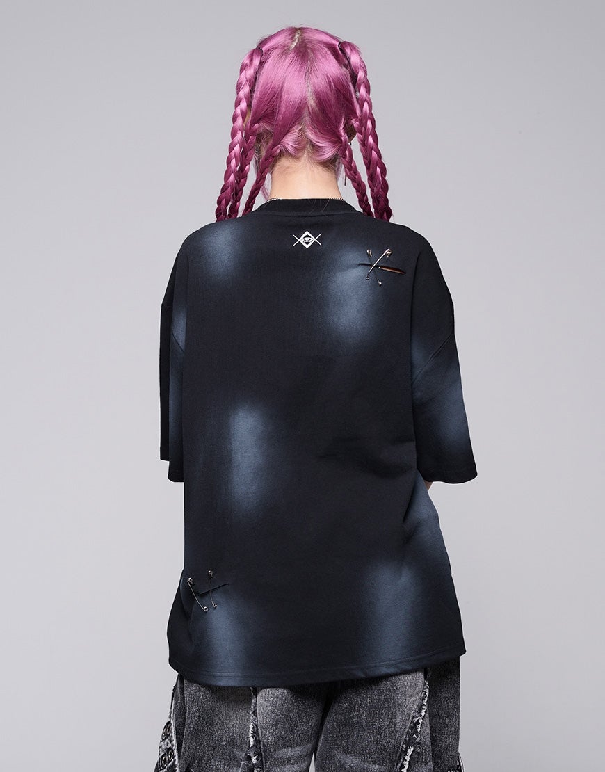 REFLEM【レフレム】顔料加工ダメージTシャツ/全3色
