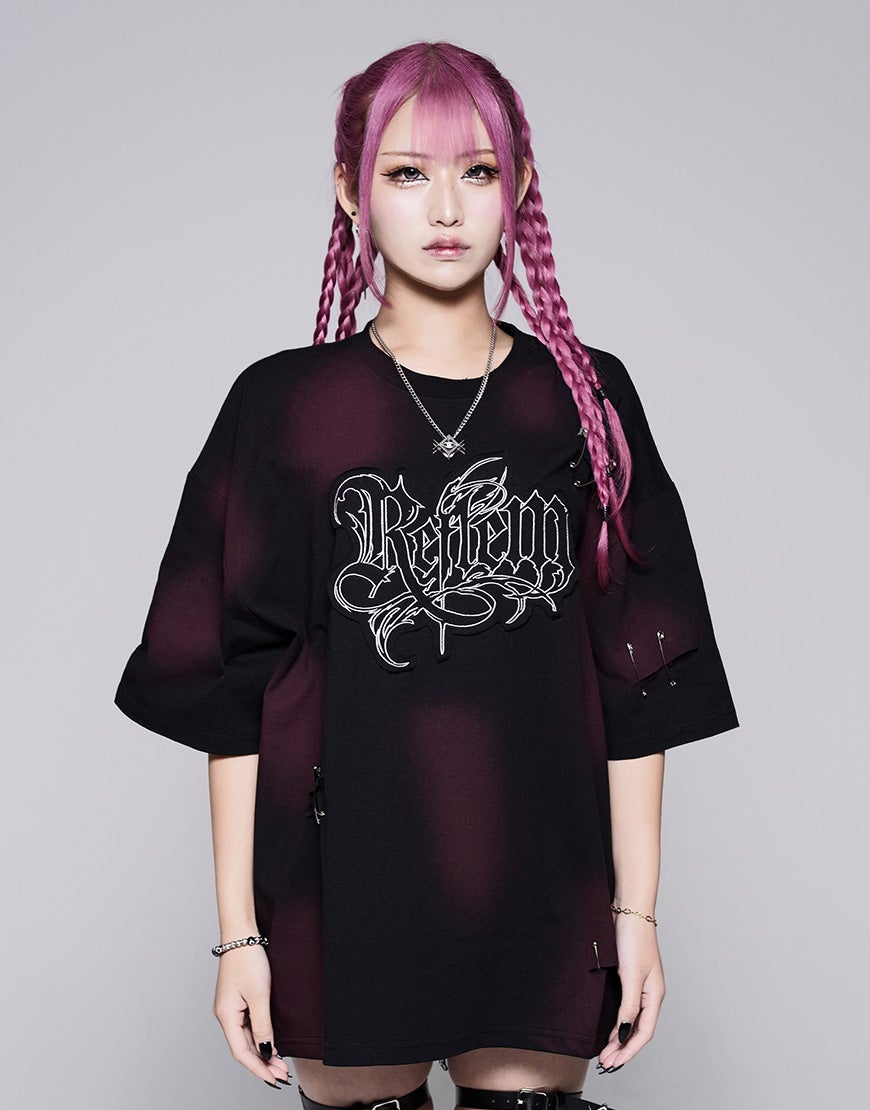 REFLEM【レフレム】顔料加工ダメージTシャツ/全3色