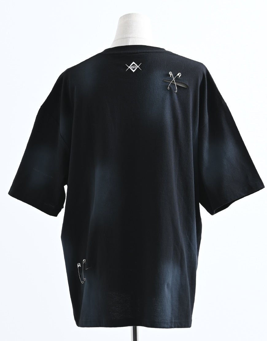 REFLEM【レフレム】顔料加工ダメージTシャツ/全3色