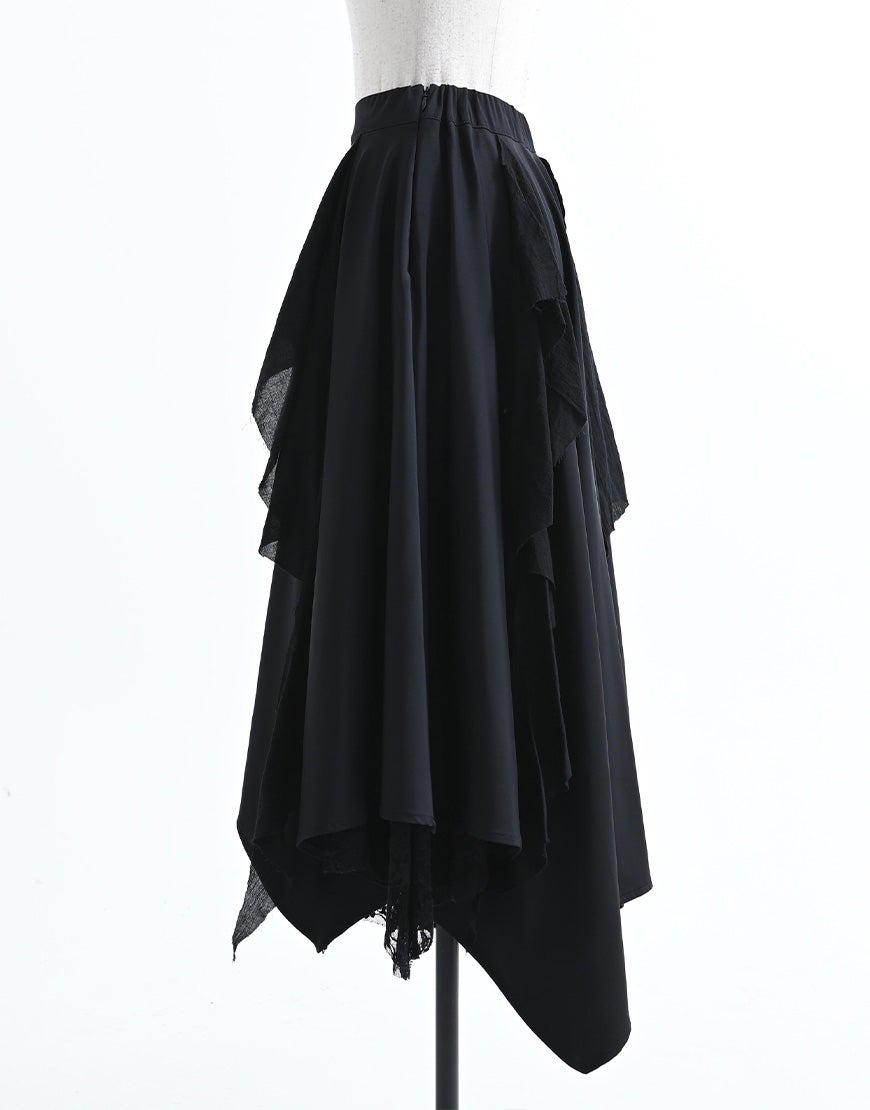 【美品】アンスリード　アイズレイヤードスカート　主役級　個性的　変形（1749） AdaNous【アダナス】アシンメトリーレイヤードスカート/全2色