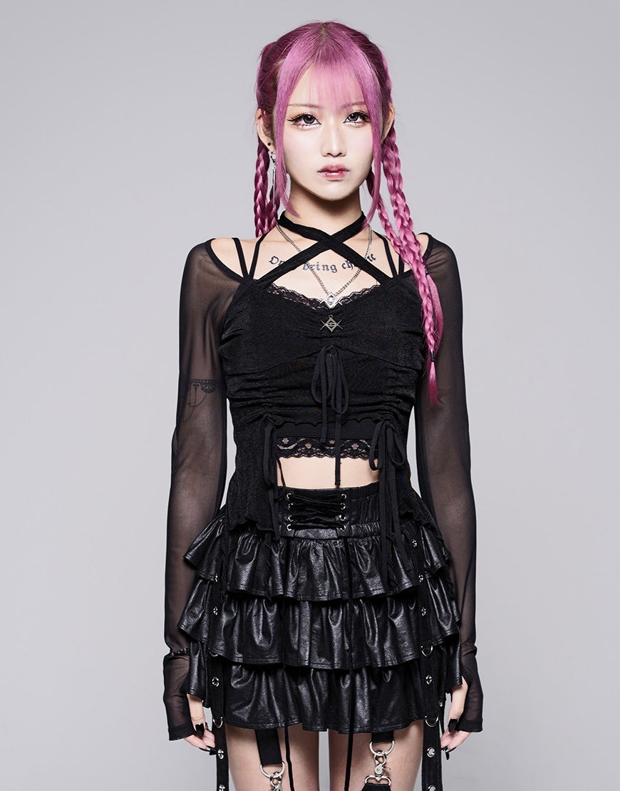トップス REFLEM REFLEM【レフレム】シャーリングシアートップス/全2色